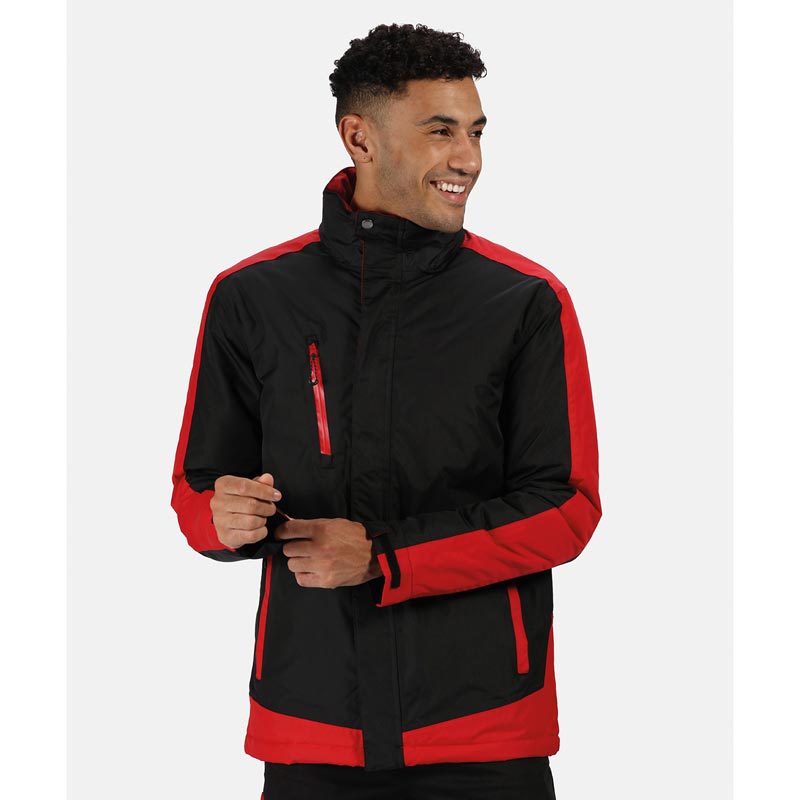 Contrast insulated jacket - Black/Classic Red XS
